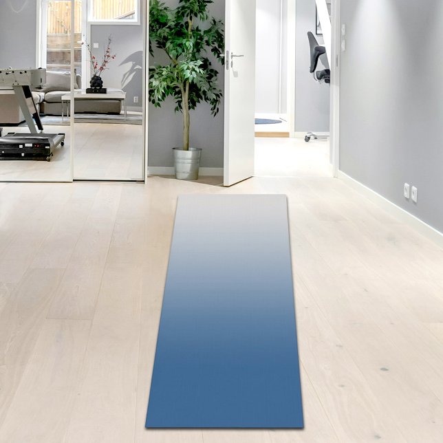 Tapis De Yoga Gray Blue Gradient Yoga Mat (Créateur téléchargé)