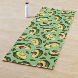Tapis De Yoga Green Motif Avocado