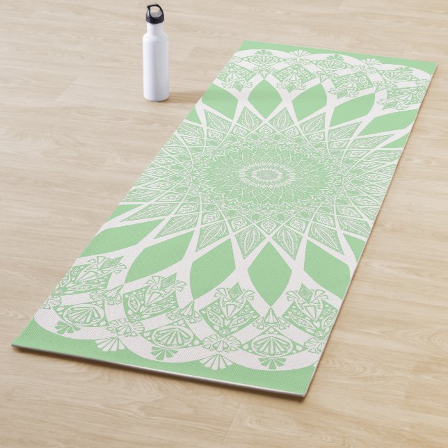 Tapis De Yoga Green Seafoam Tristyns Mandala (En situation)