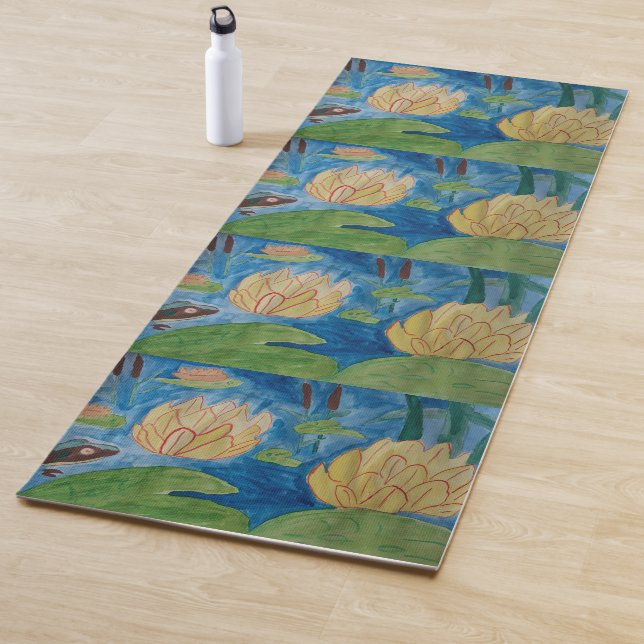 Tapis De Yoga Grenouille et yoga Nénuphar (En situation)