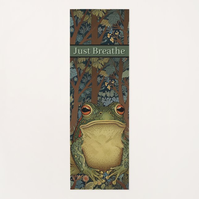 Tapis De Yoga grenouille vintage de la forêt de boho (Devant)