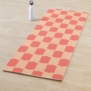 Tapis De Yoga Grille de Coquille Chaud Corail Abricot