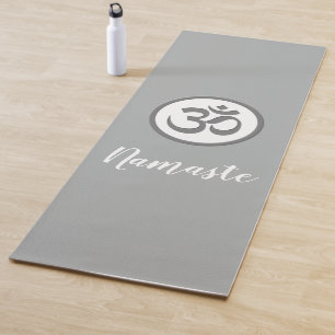Tapis De Yoga Gris de Namaste de symbole de l'OM