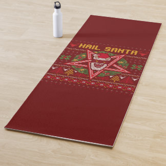 Tapis De Yoga Hail Santa Funny Weird Christmas Design