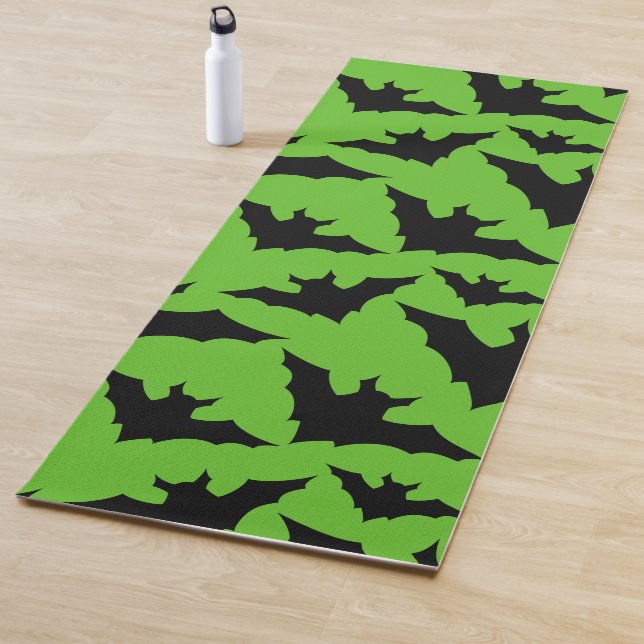 Tapis De Yoga Halloween chauves-chauves-souris cool éffrayant mo (En situation)