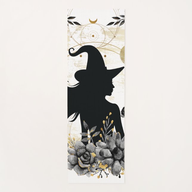 Tapis De Yoga Halloween contemporain moderne sorcière 3 (Devant)