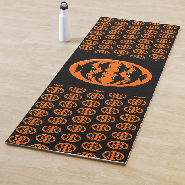Tapis De Yoga Halloween Corbeaux Yoga Mat (En situation)