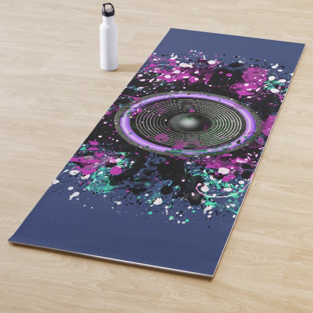 Tapis De Yoga Haut-parleur de musique et peinture éclaboussée (En situation)