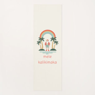 Tapis De Yoga Hawaïen/arc-en-ciel/Palms Père Noël