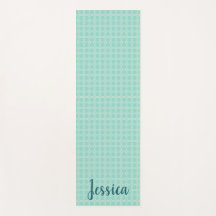 Hexagon Light Blue & Turquoise / Votre nom