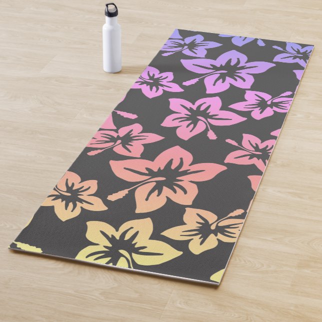 Tapis De Yoga Hibiscus hawiens tropicaux (En situation)