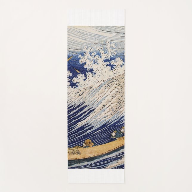 Tapis De Yoga Hokusai Ocean Waves Sea Boats (Devant)