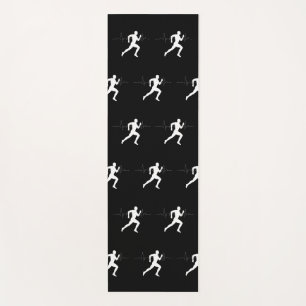 Tapis De Yoga Homme Coureurs Silhouette HeartBeat Line