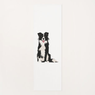 Tapis De Yoga Illustration Collie Bordure !