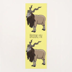 Tapis De Yoga Illustration de chèvre de Markhor