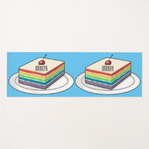 Tapis De Yoga Illustration de gâteau arc-en-ciel