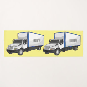 Tapis De Yoga Illustration de la caricature du camion-boîte