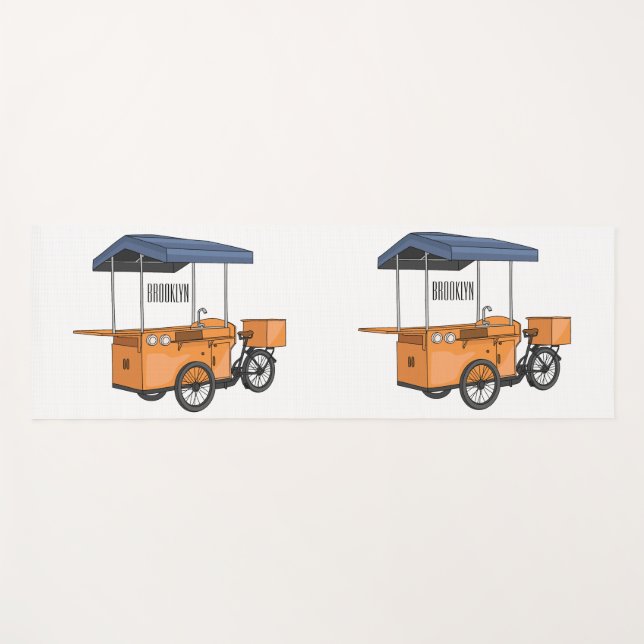 Tapis De Yoga Illustration de la carotte de vélo (Devant (Horizontal))