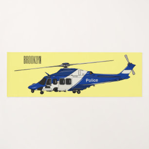 Tapis De Yoga Illustration de l'hélicoptère de police