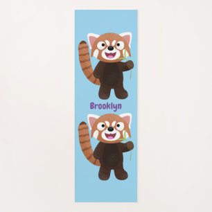Tapis De Yoga Illustration de panda rouge mignon