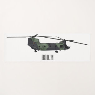Tapis De Yoga Illustration d'un hélicoptère de l'armée de Chinoo