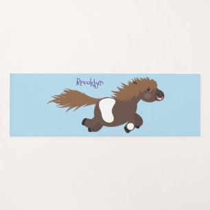 Tapis De Yoga Illustration d'un poney de Shetland mignon