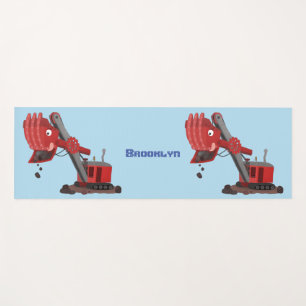 Tapis De Yoga Illustration d'une pelle à vapeur rouge mou