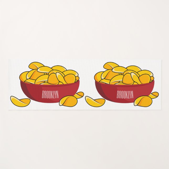 Tapis De Yoga Illustration d'une puce de pomme de terre (Devant (Horizontal))