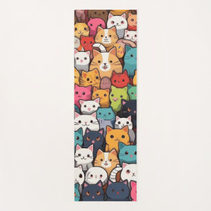 Tapis De Yoga Imaginaire Feline : Cute Anime Cats Galore