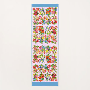Tapis De Yoga impression de collection de fleurs florales épique