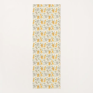 Tapis De Yoga Impression de nurserie d'animaux de safari