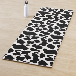 Tapis De Yoga Impression de vache noire et blanche