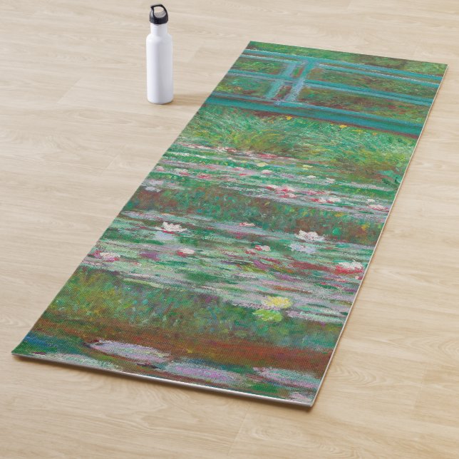 Tapis De Yoga Impressionniste japonais de Footbridge Claude Mone (En situation)