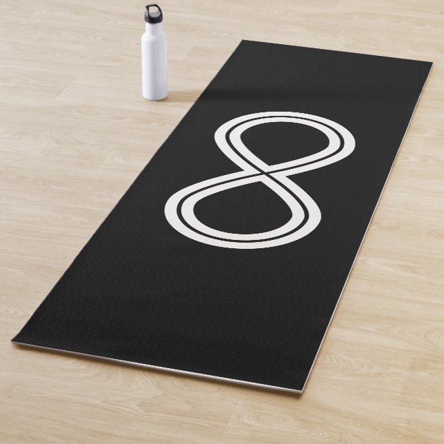 Tapis De Yoga Infinity Harmony noir & blanc (En situation)