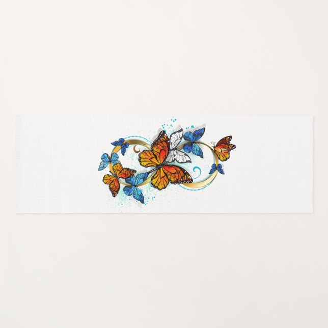 Tapis De Yoga Infinity of Monarch Butterflies (Devant (Horizontal))