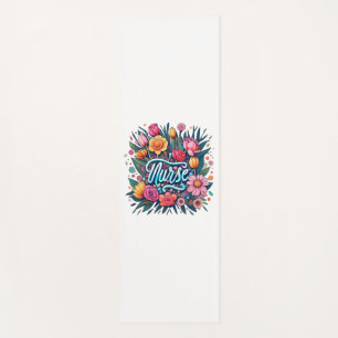 Tapis De Yoga Infirmière Fleurs Infirmière