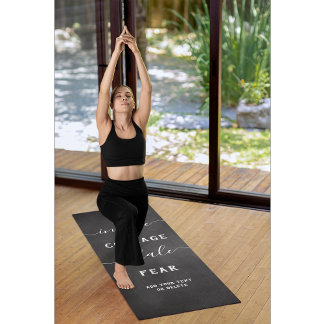 Tapis De Yoga Inhale Exhale Black White Inspirational