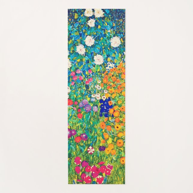 Tapis De Yoga Jardin aux fleurs, Gustav Klimt (Devant)