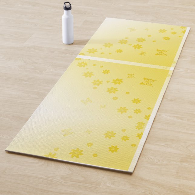 Tapis De Yoga Jaune soleil (En situation)