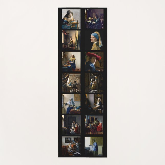 Tapis De Yoga Johannes Vermeer - Grille des chefs-d'oeuvre (Devant)