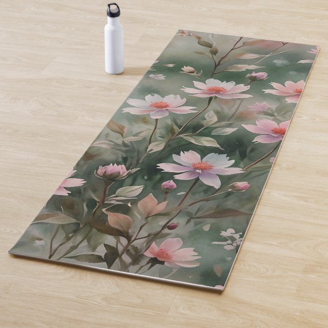 Tapis De Yoga Joli Fleur sauvage (En situation)