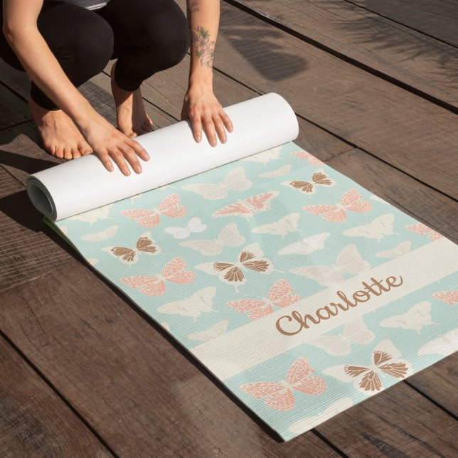 Tapis De Yoga Joli Motif de papillons (Créateur téléchargé)