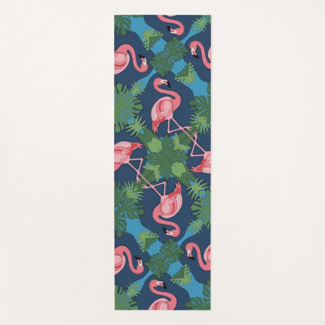 Tapis De Yoga Joli motif flamant rose (Devant)