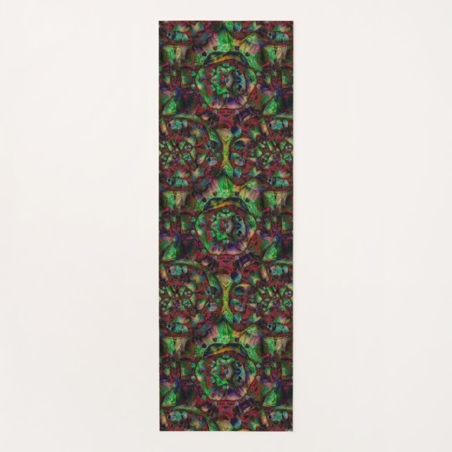 Tapis De Yoga Jolie flambée de fleurs Abstraite (Devant)