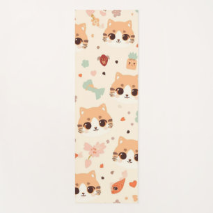 Tapis De Yoga Jote Cat Cartoon Drôle Motif