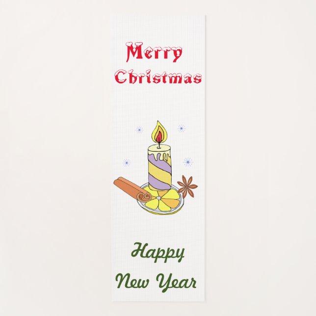 Tapis De Yoga Joyeux Noël Bonne année (Devant)