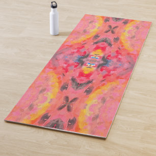 Tapis De Yoga Kaleidoscope rose Abstrait