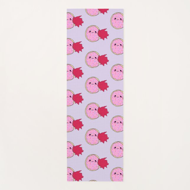 Tapis De Yoga Kawaii Jam Donut Mange-Moi (Devant)