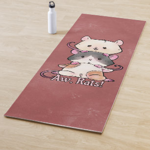 Tapis De Yoga Kawaii Rats Yoga Mat