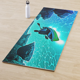 Tapis De Yoga Kayak dans la conception de l'eau brillante